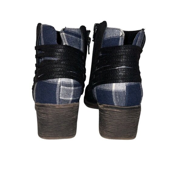 Volatile Womens Almond Toe Ankle Boots & Booties, Black & Blue, Size 8 - Picture 4 of 9